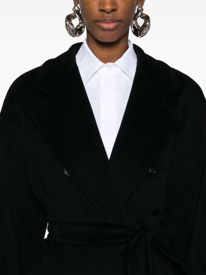 Max Mara Coats Black Virgin Wool Cashmere