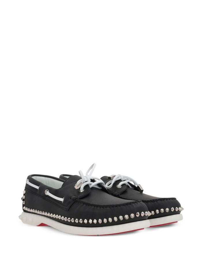 Christian Louboutin Flat Shoes Black Calf Leather