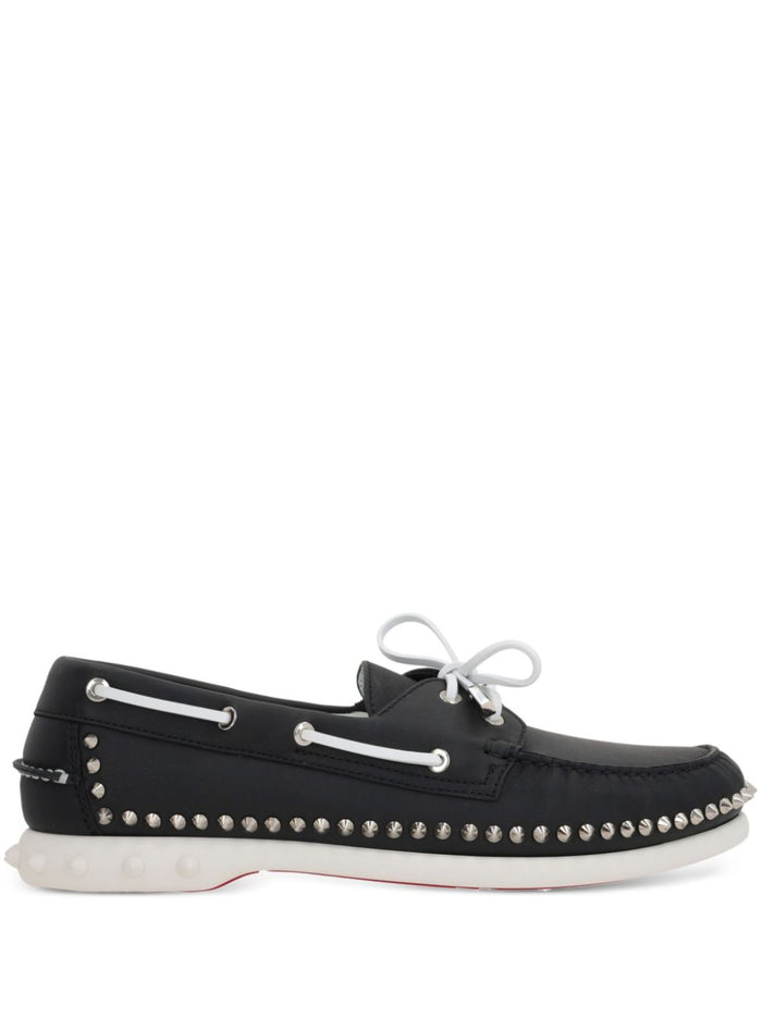 Christian Louboutin Flat Shoes Black Calf Leather