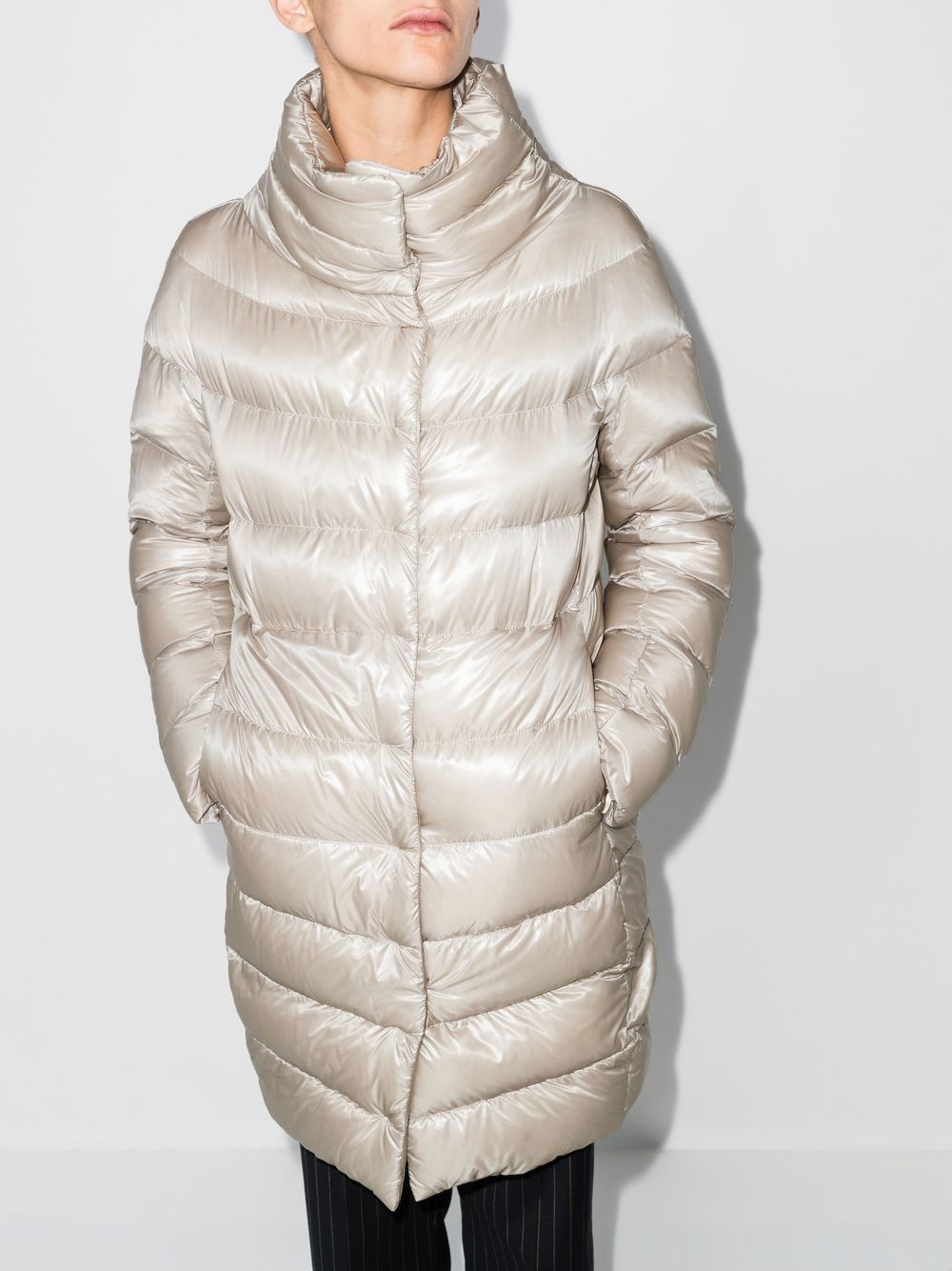 Herno Coats Grey Outer: Polyamide