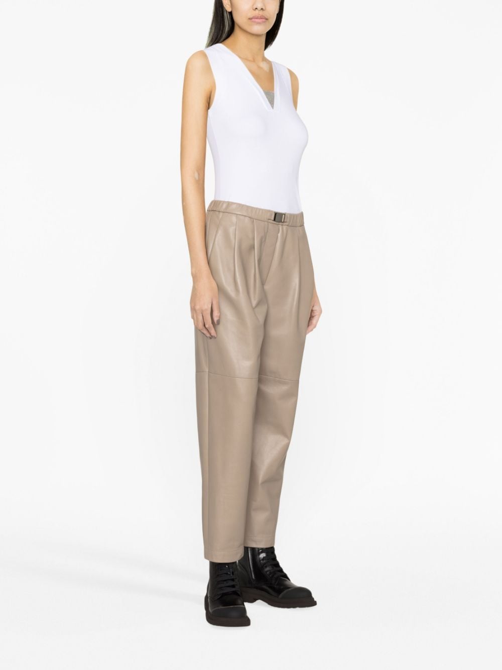 Brunello Cucinelli Top Bianco Eco Brass