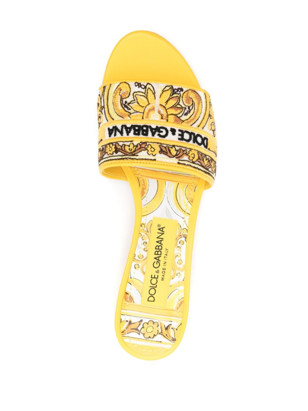 Dolce & Gabbana Sandals Yellow Lambskin