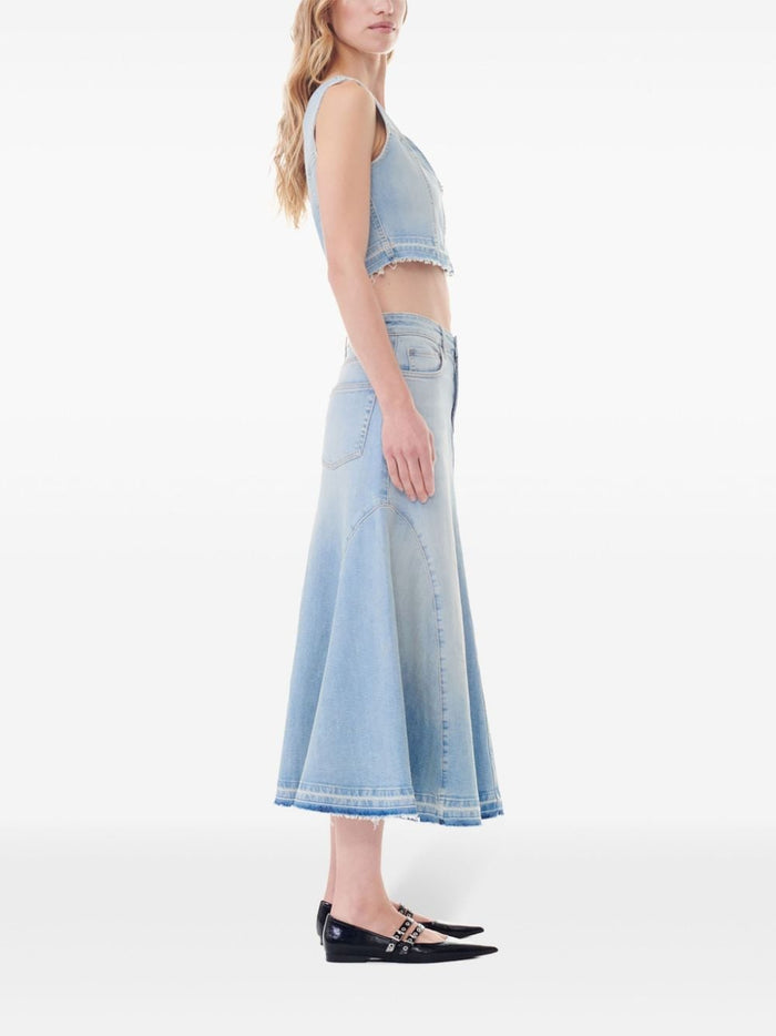 GANNI Skirts Clear Blue Cotton