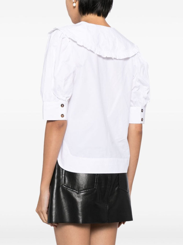 Ganni Shirts White Cotton