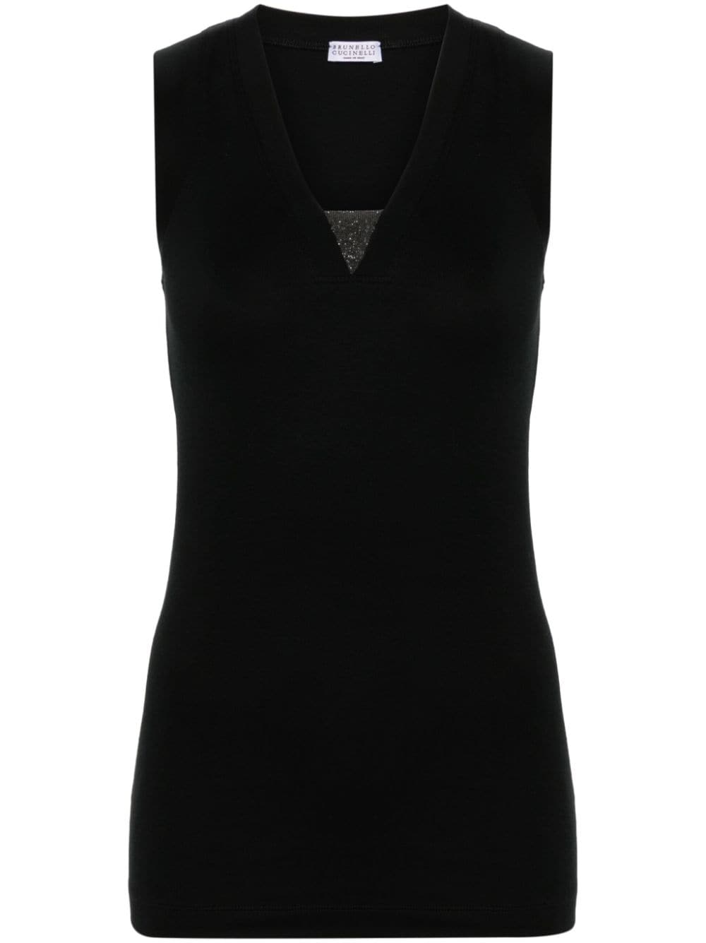 Brunello Cucinelli Top Nero Eco Brass