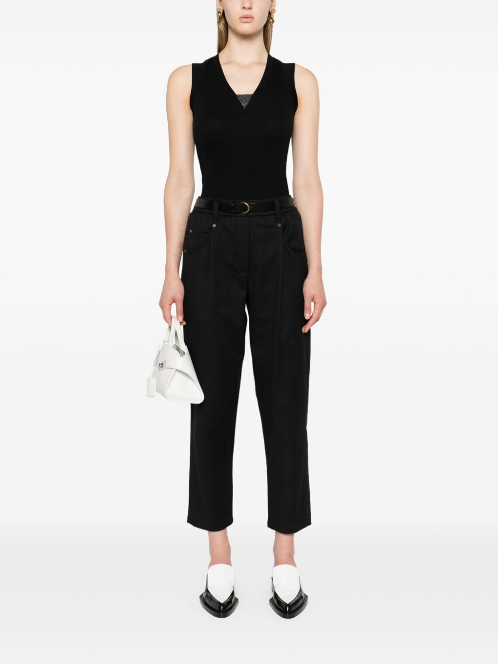 Brunello Cucinelli Top Nero Eco Brass