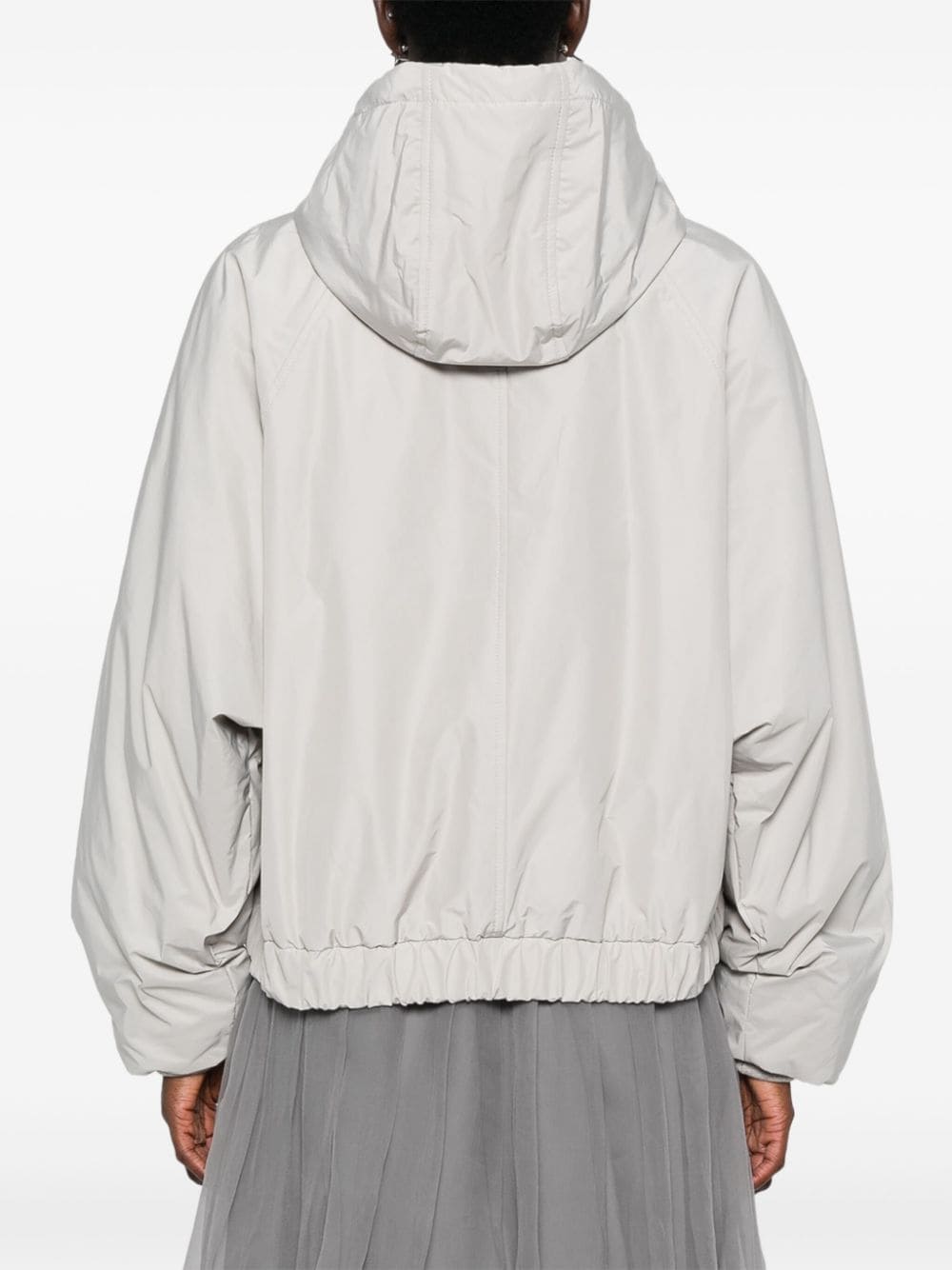 Brunello Cucinelli Coats Grigio Polyester Cotton