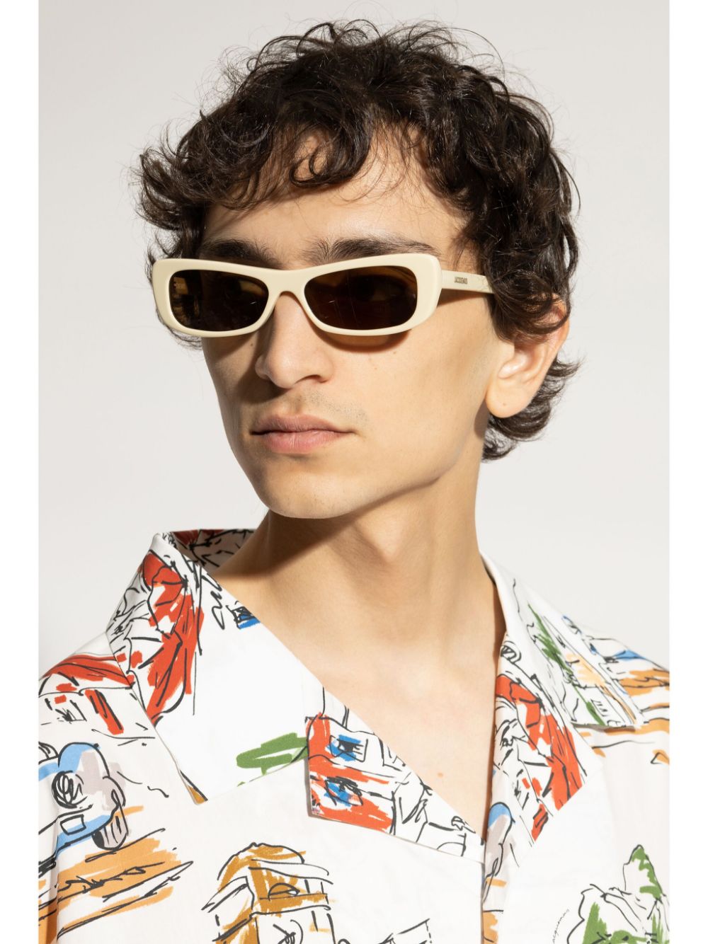 Jacquemus Sunglasses Beige Acetate