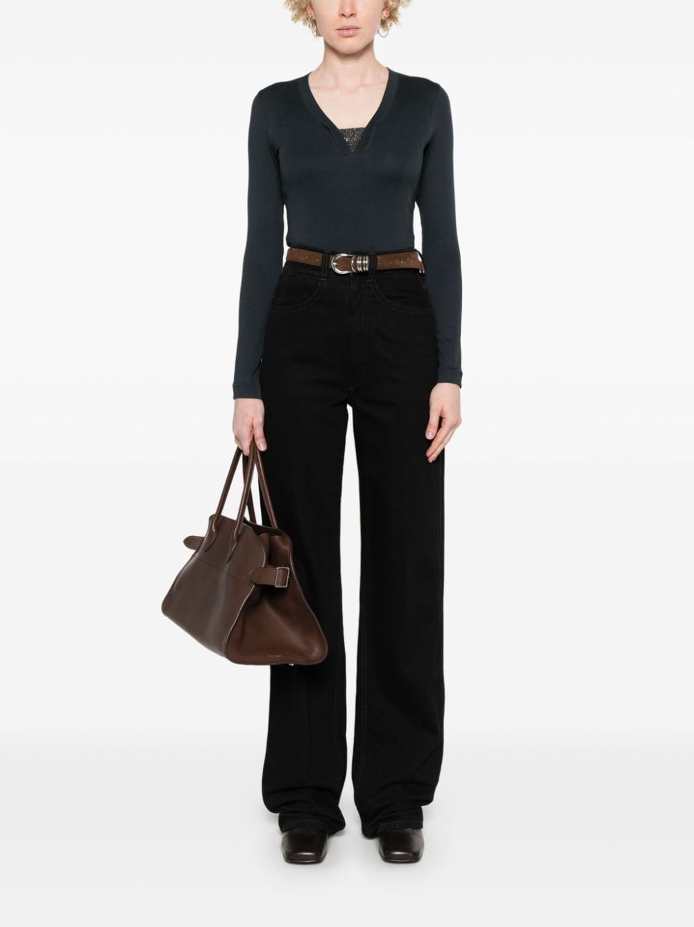 Brunello Cucinelli T-Shirts And Polos Blu Eco Brass