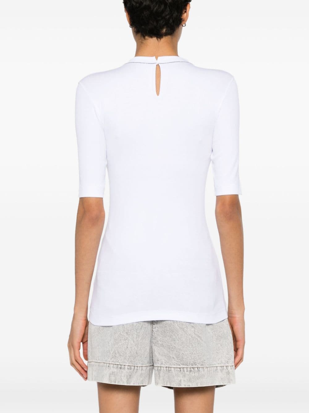 Brunello Cucinelli T-Shirts And Polos Bianco Brass