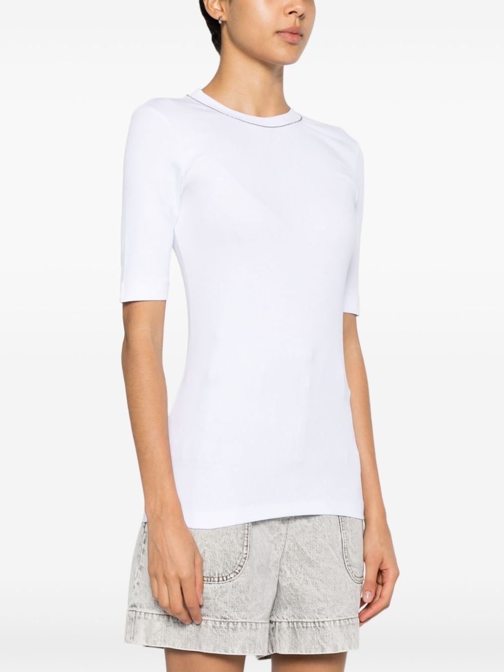 Brunello Cucinelli T-Shirts And Polos Bianco Brass