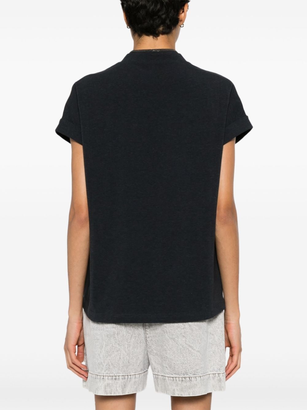 Brunello Cucinelli T-Shirts And Polos Grigio Scuro Brass