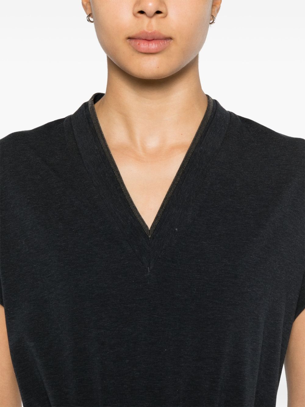 Brunello Cucinelli T-Shirts And Polos Grigio Scuro Brass