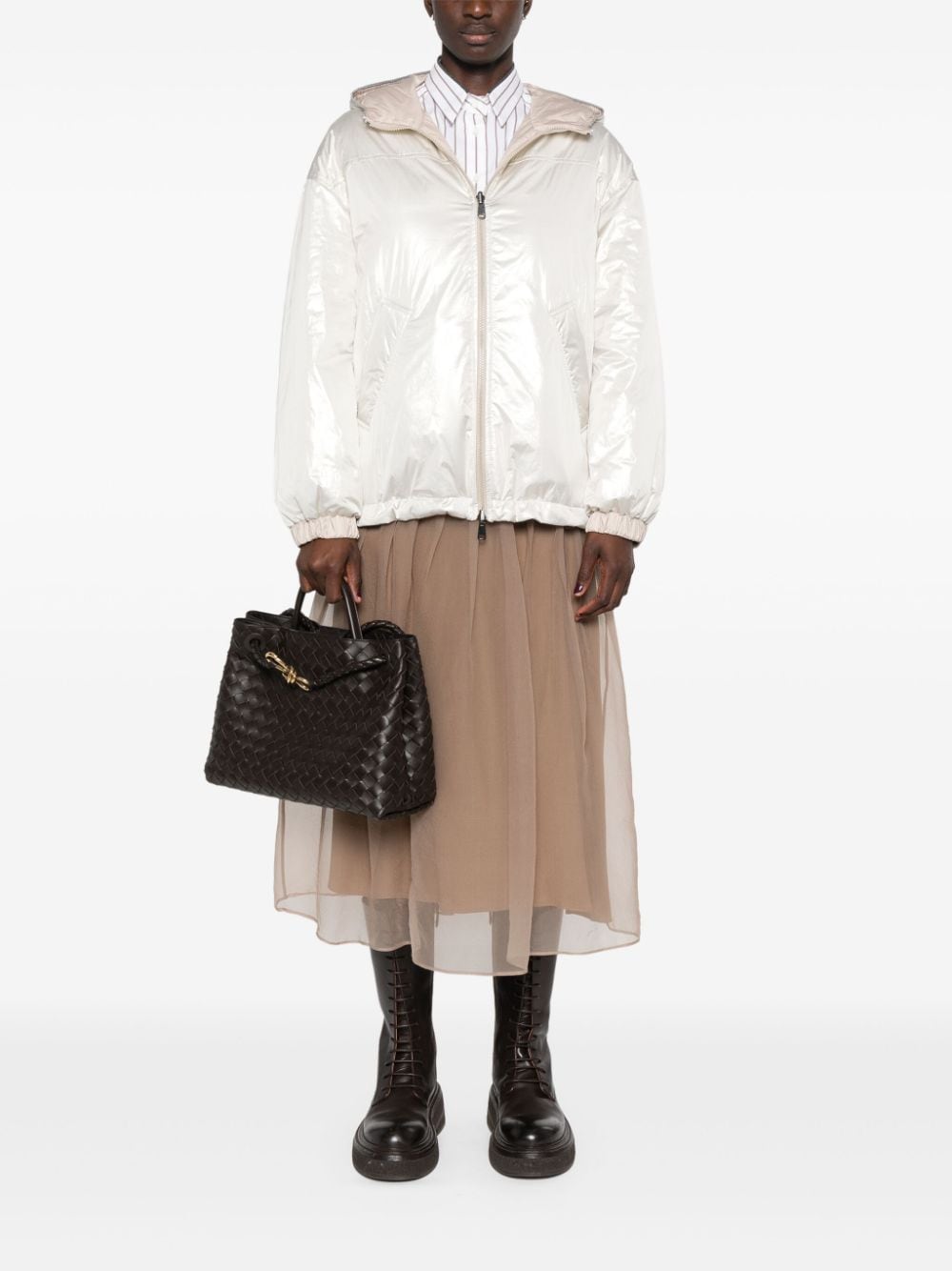 Brunello Cucinelli Coats Grigio Lining: Polyester