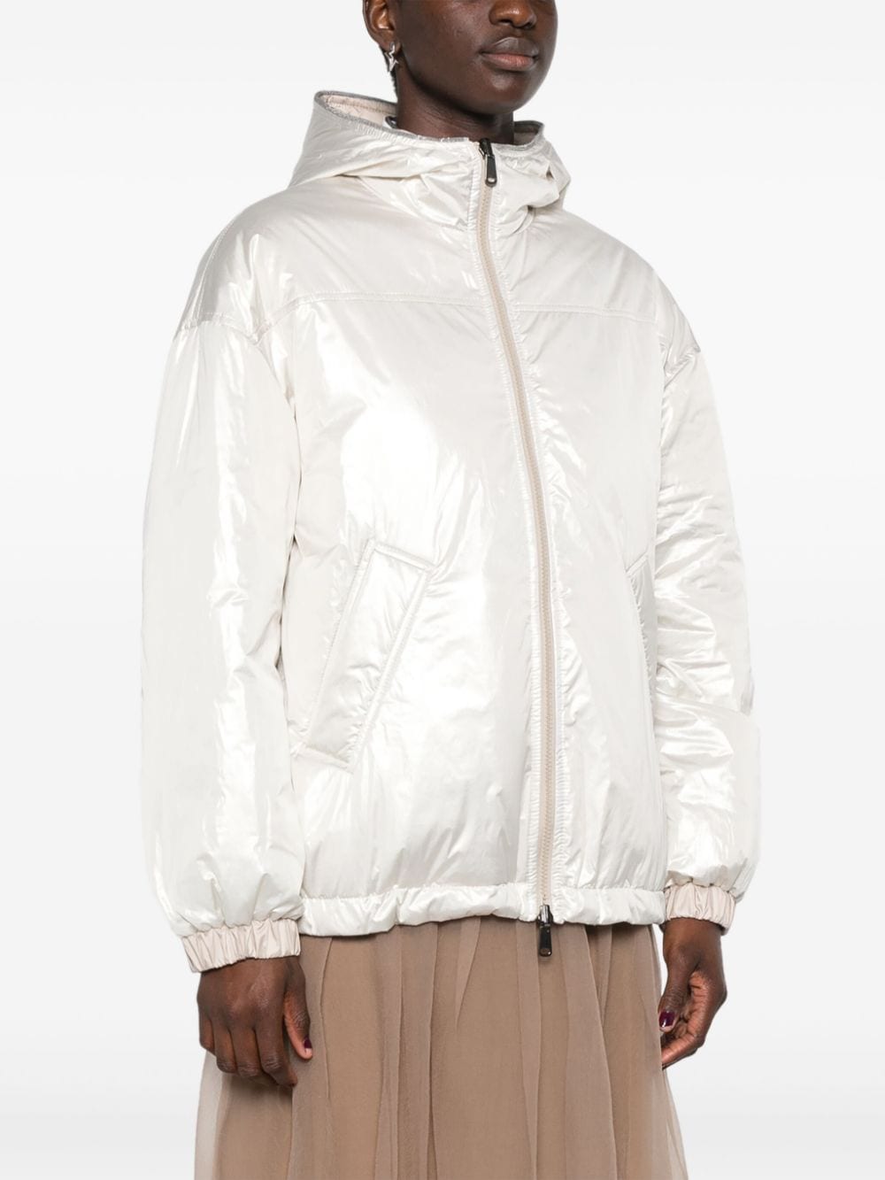 Brunello Cucinelli Coats Grigio Lining: Polyester