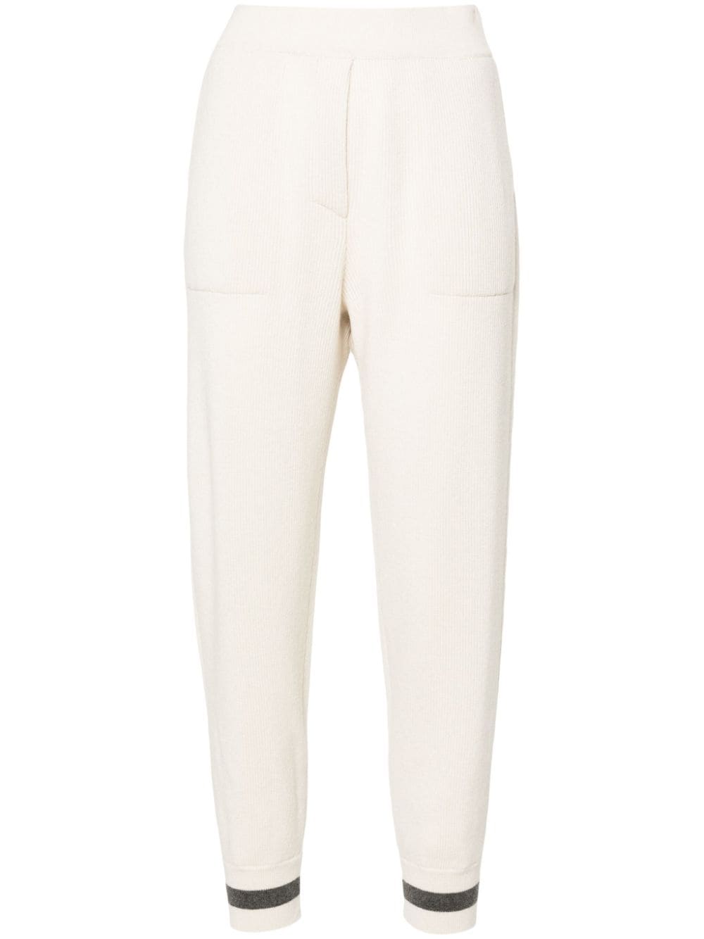 Brunello Cucinelli Trousers Bianco Wool