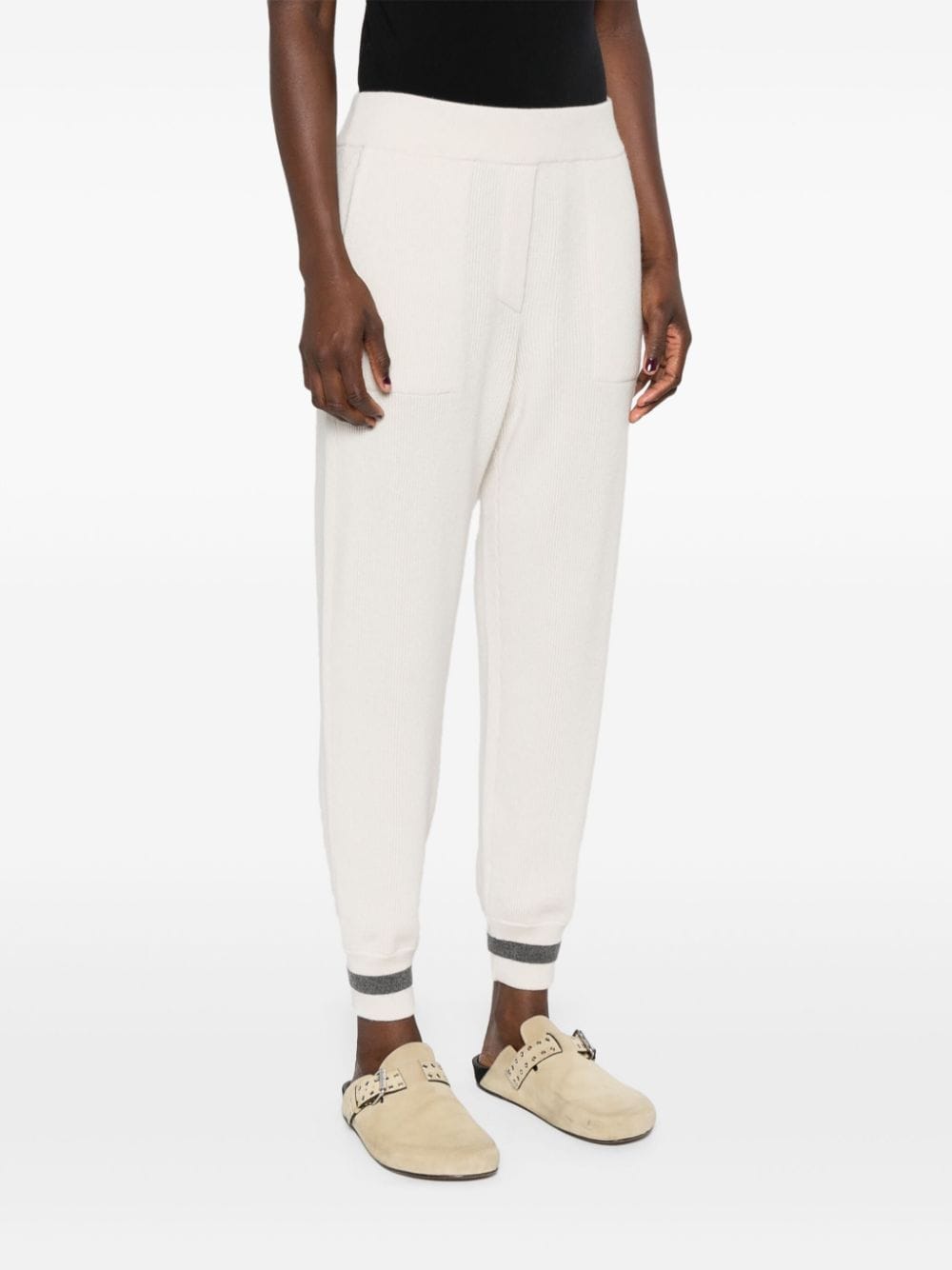 Brunello Cucinelli Trousers Bianco Wool
