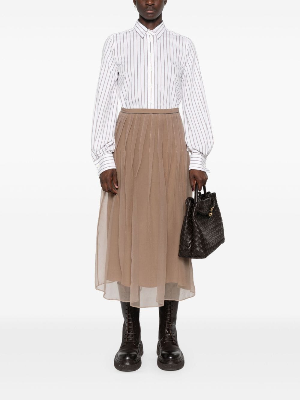 Brunello Cucinelli Shirts Bianco Cotton