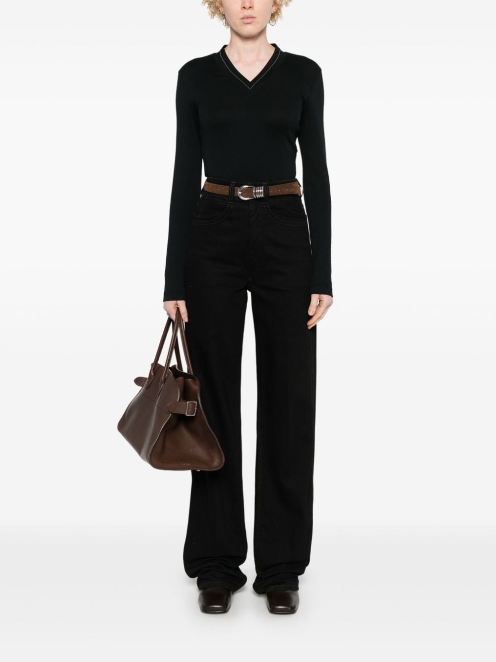 Brunello Cucinelli T-Shirts And Polos Nero Cotton Elastane