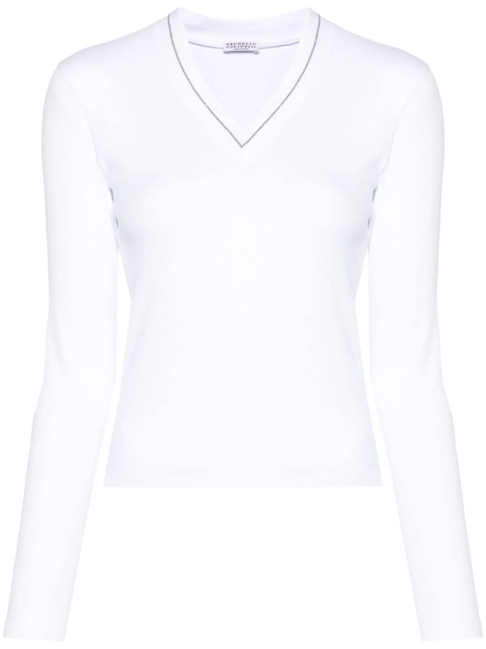 Brunello Cucinelli T-Shirts And Polos Bianco Cotton Elastane