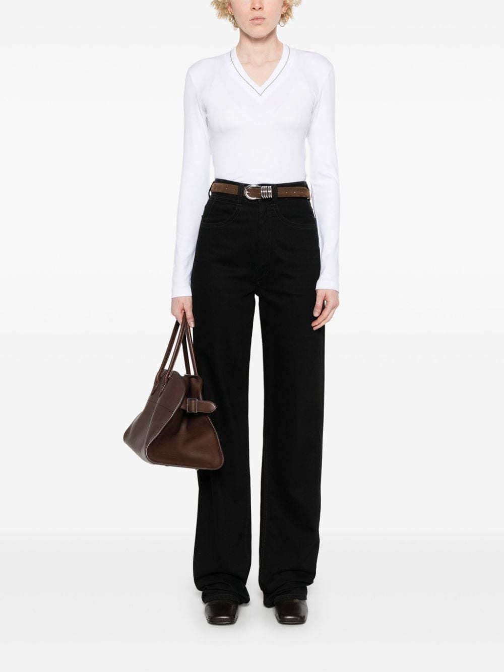 Brunello Cucinelli T-Shirts And Polos Bianco Cotton Elastane