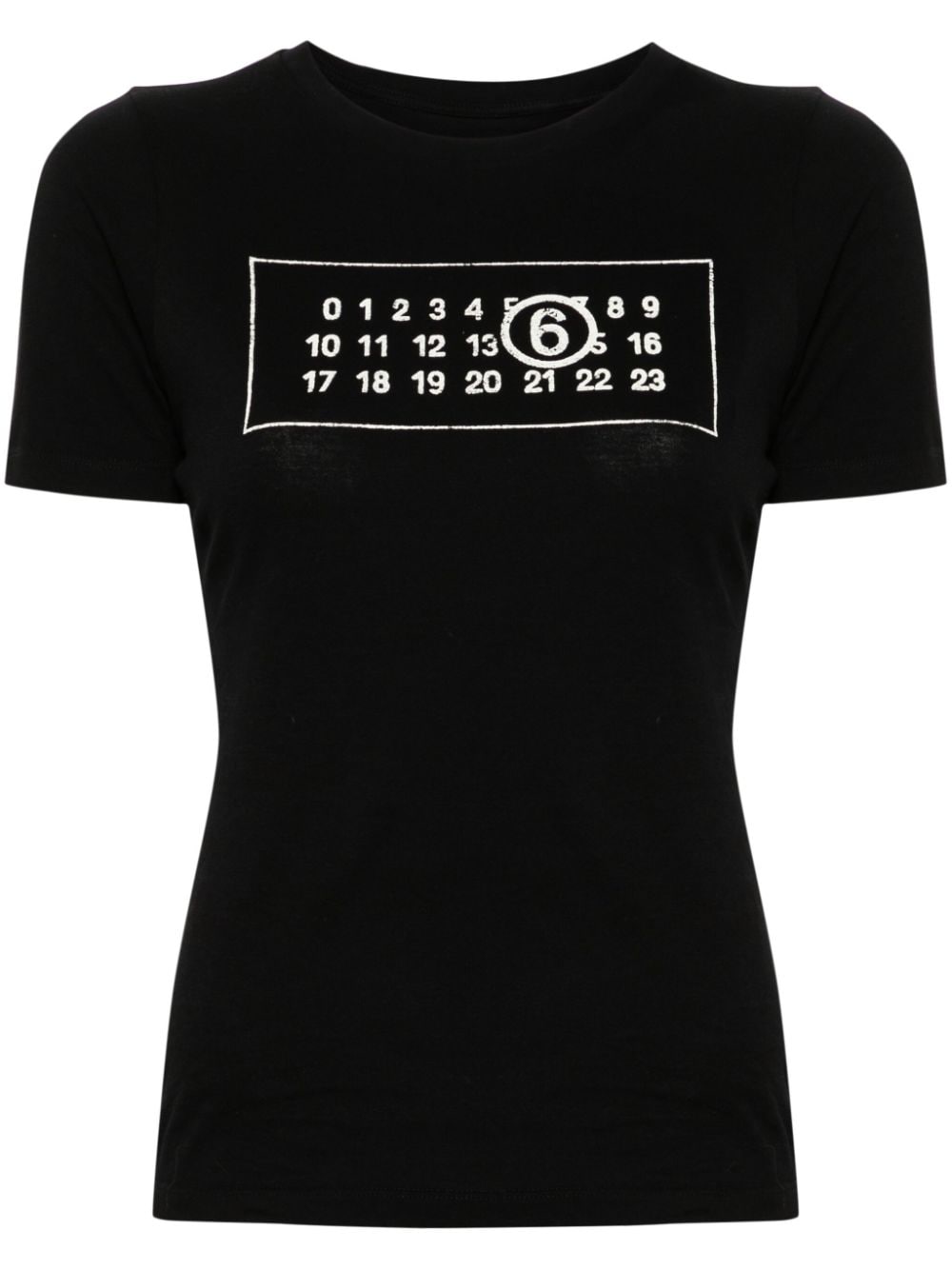 Mm6 Maison Margiela T-Shirts And Polos Black Cotton