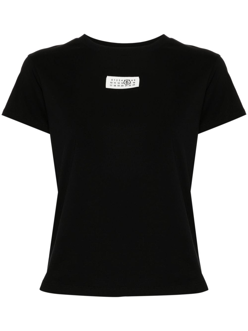 Mm6 Maison Margiela T-Shirts And Polos Black Cotton
