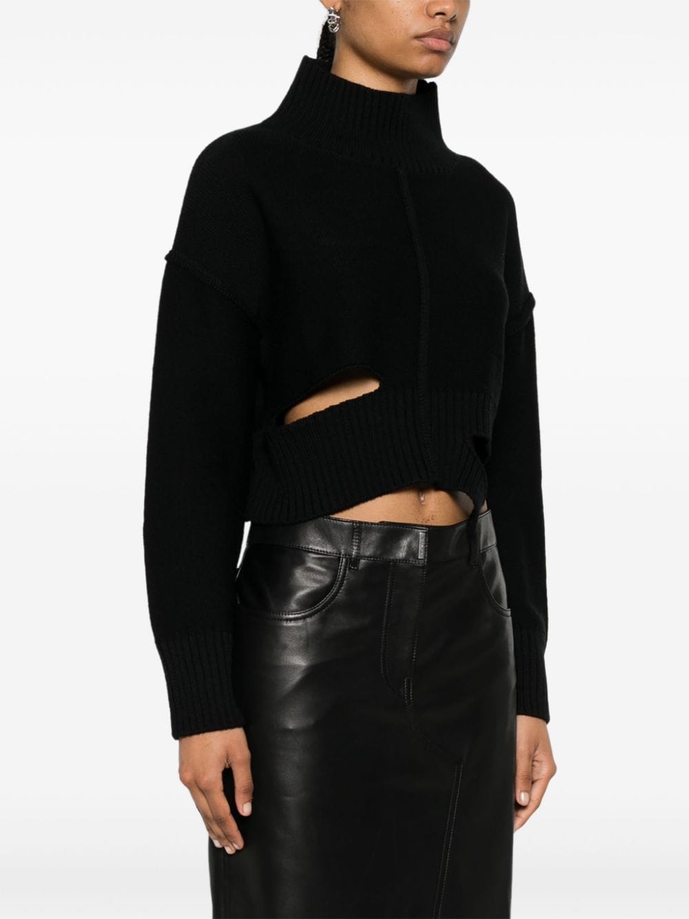 Mm6 Maison Margiela Sweaters Black Acrylic Virgin Wool