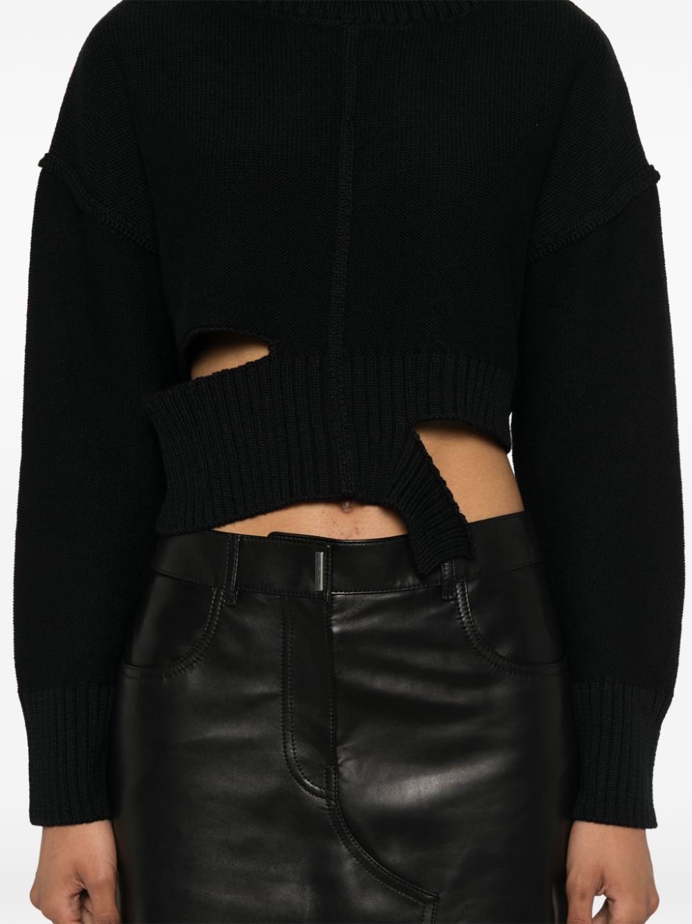 Mm6 Maison Margiela Sweaters Black Acrylic Virgin Wool