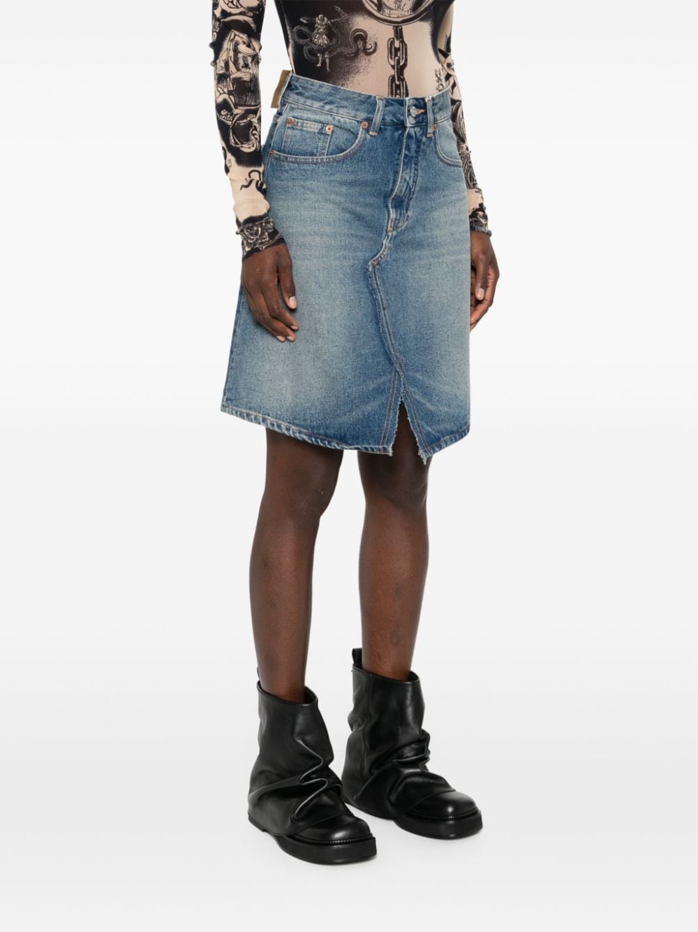 Mm6 Maison Margiela Skirts Clear Blue Cotton