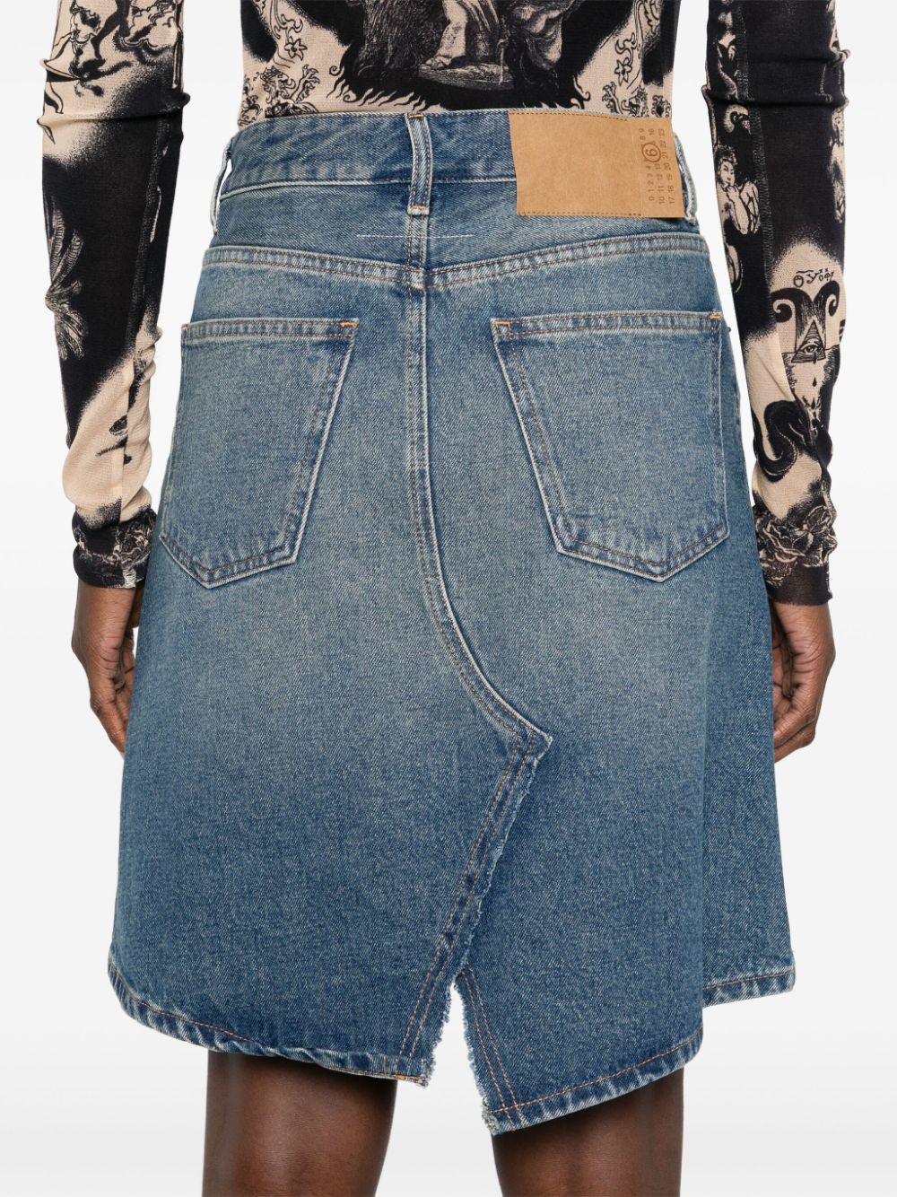 Mm6 Maison Margiela Skirts Clear Blue Cotton