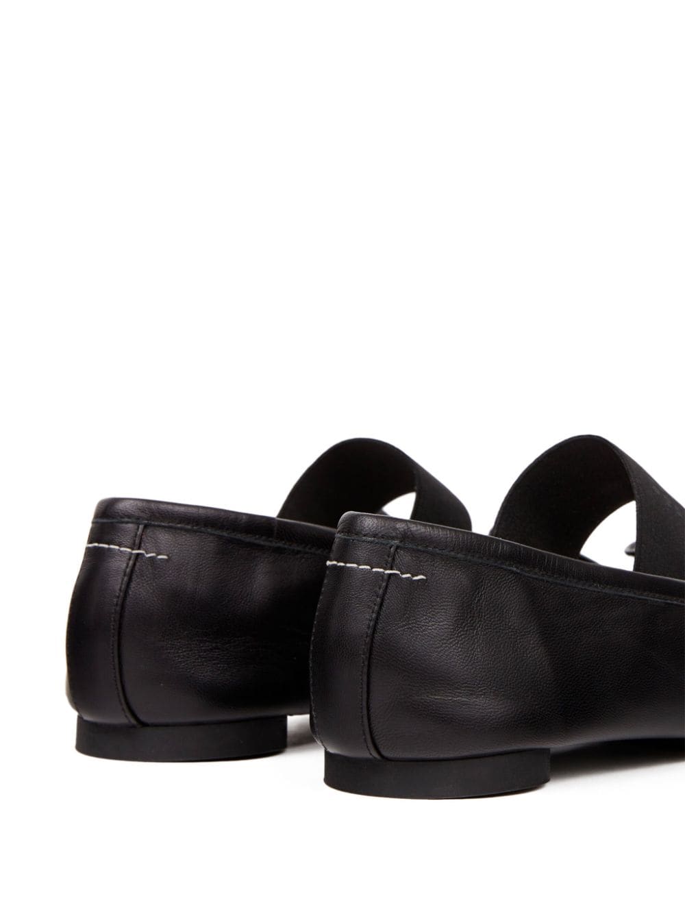 Mm6 Maison Margiela Flat Shoes Black Sheepskin