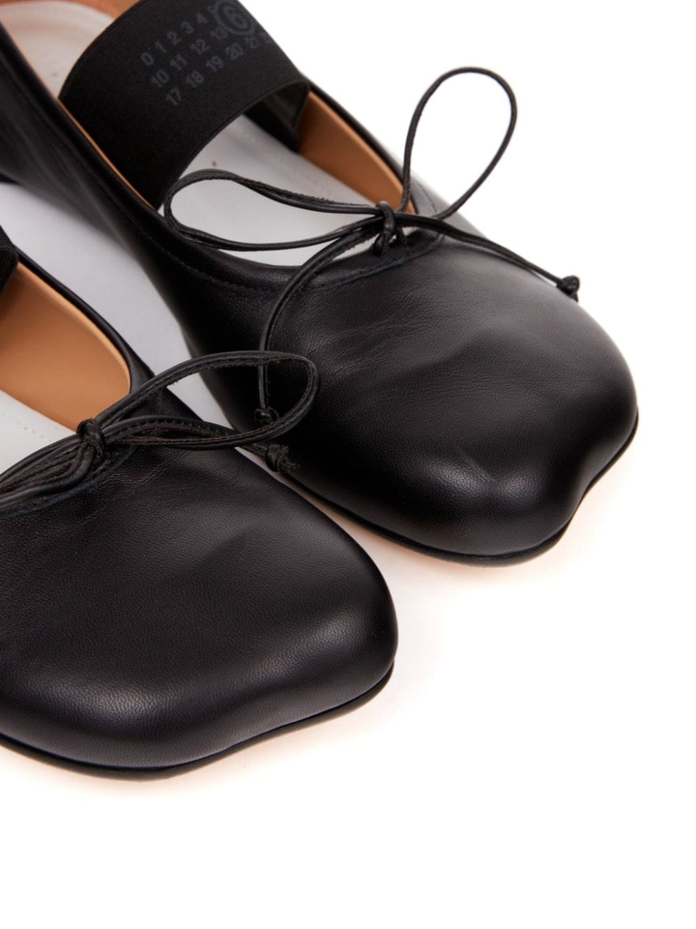 Mm6 Maison Margiela Flat Shoes Black Sheepskin
