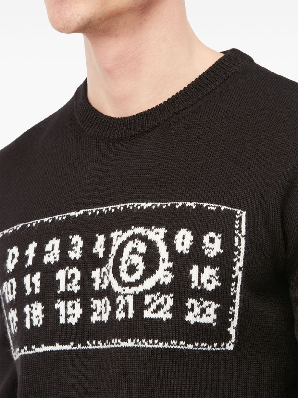 Mm6 Maison Margiela Sweaters Black Virgin Wool Acrylic
