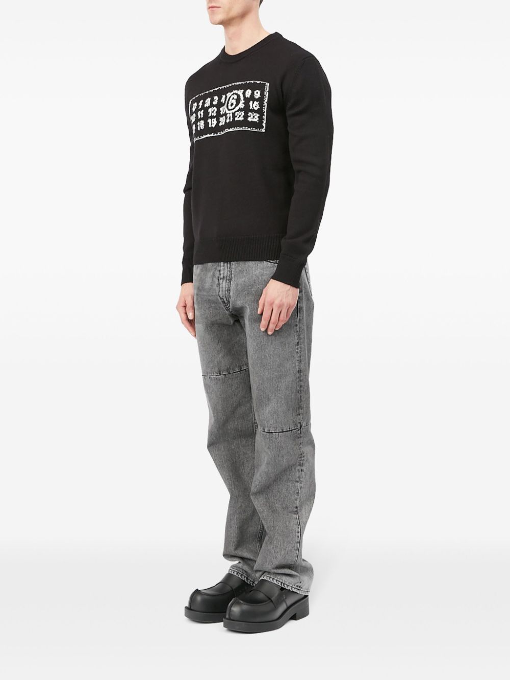 Mm6 Maison Margiela Sweaters Black Virgin Wool Acrylic