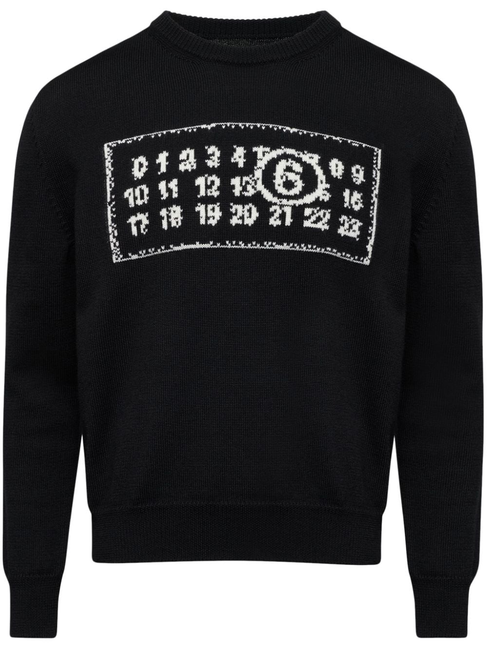 Mm6 Maison Margiela Sweaters Black Virgin Wool Acrylic