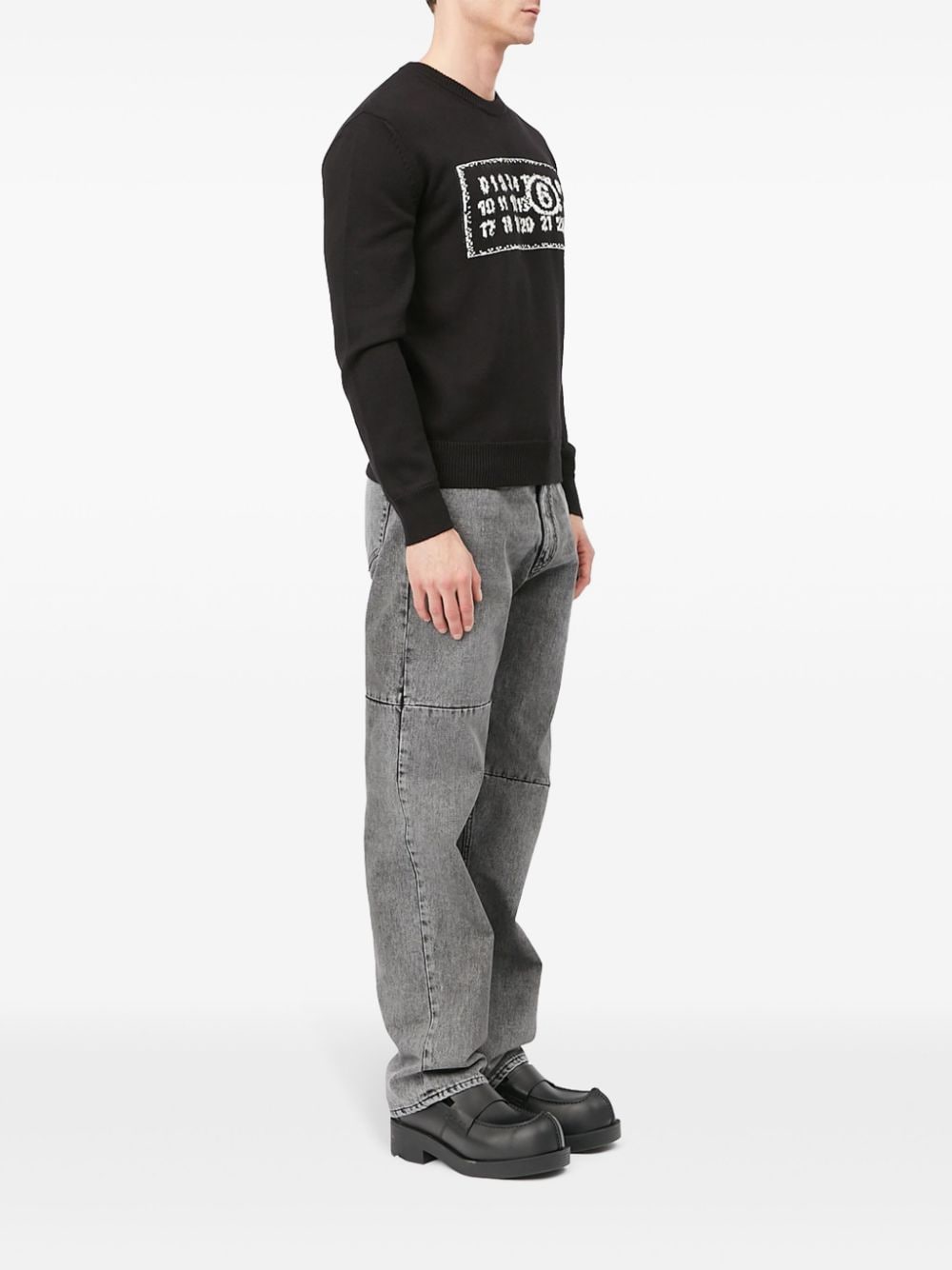 Mm6 Maison Margiela Sweaters Black Virgin Wool Acrylic