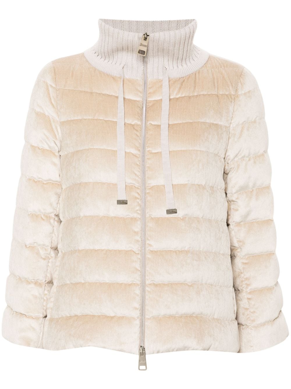 Herno Coats Beige Viscose