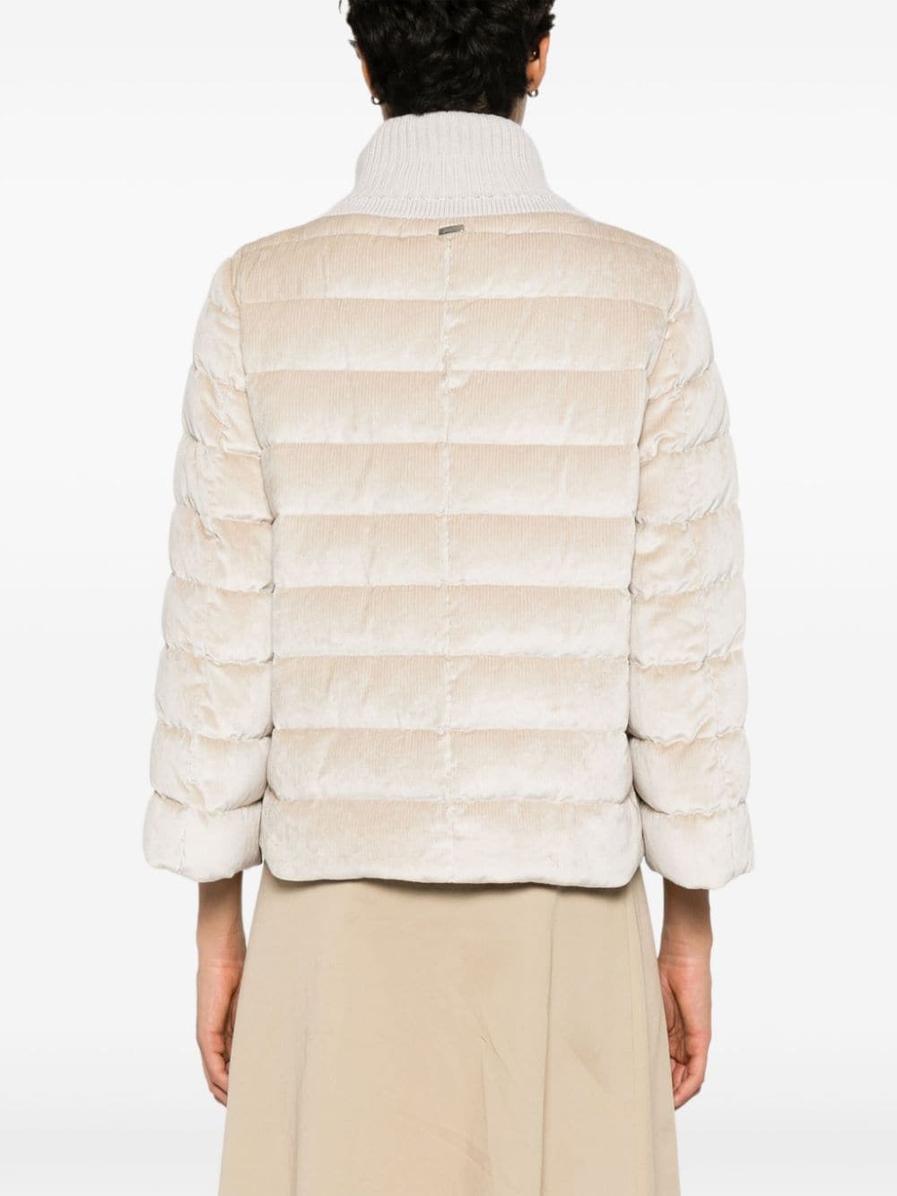 Herno Coats Beige Viscose