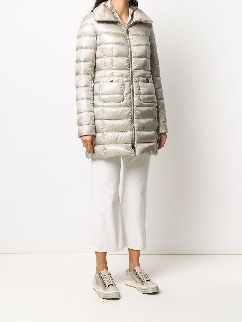 Herno Coats Grey Polyaide