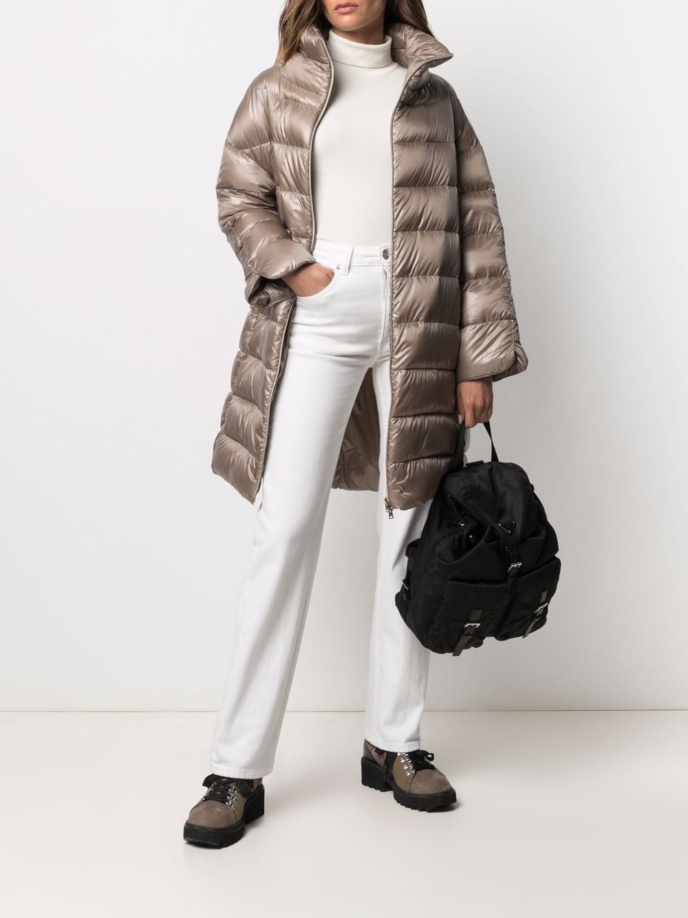 Herno Coats Dove Grey Polyamide