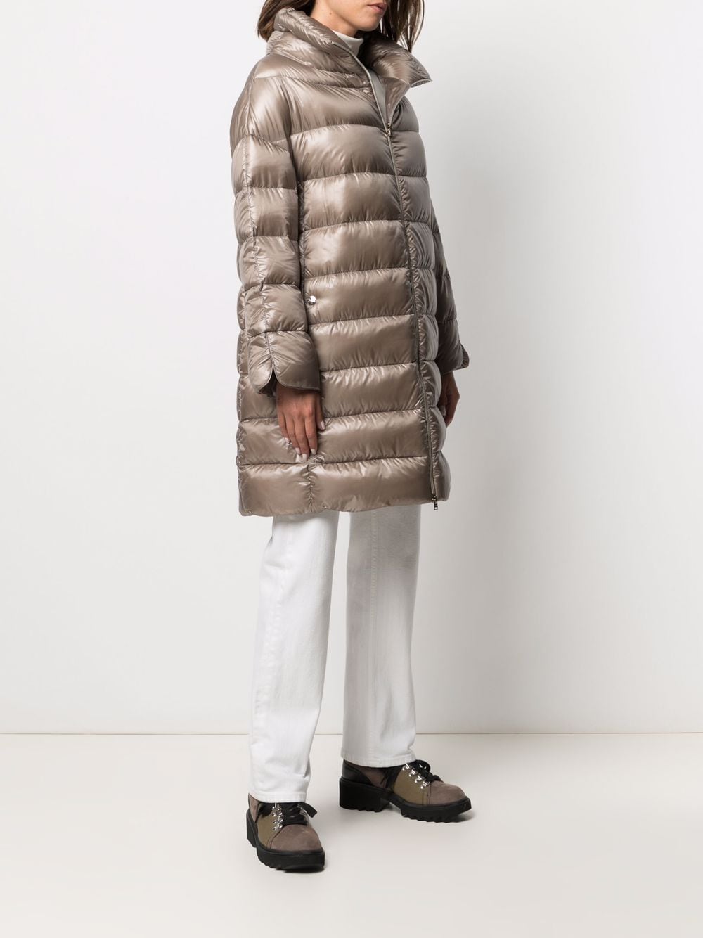 Herno Coats Dove Grey Polyamide