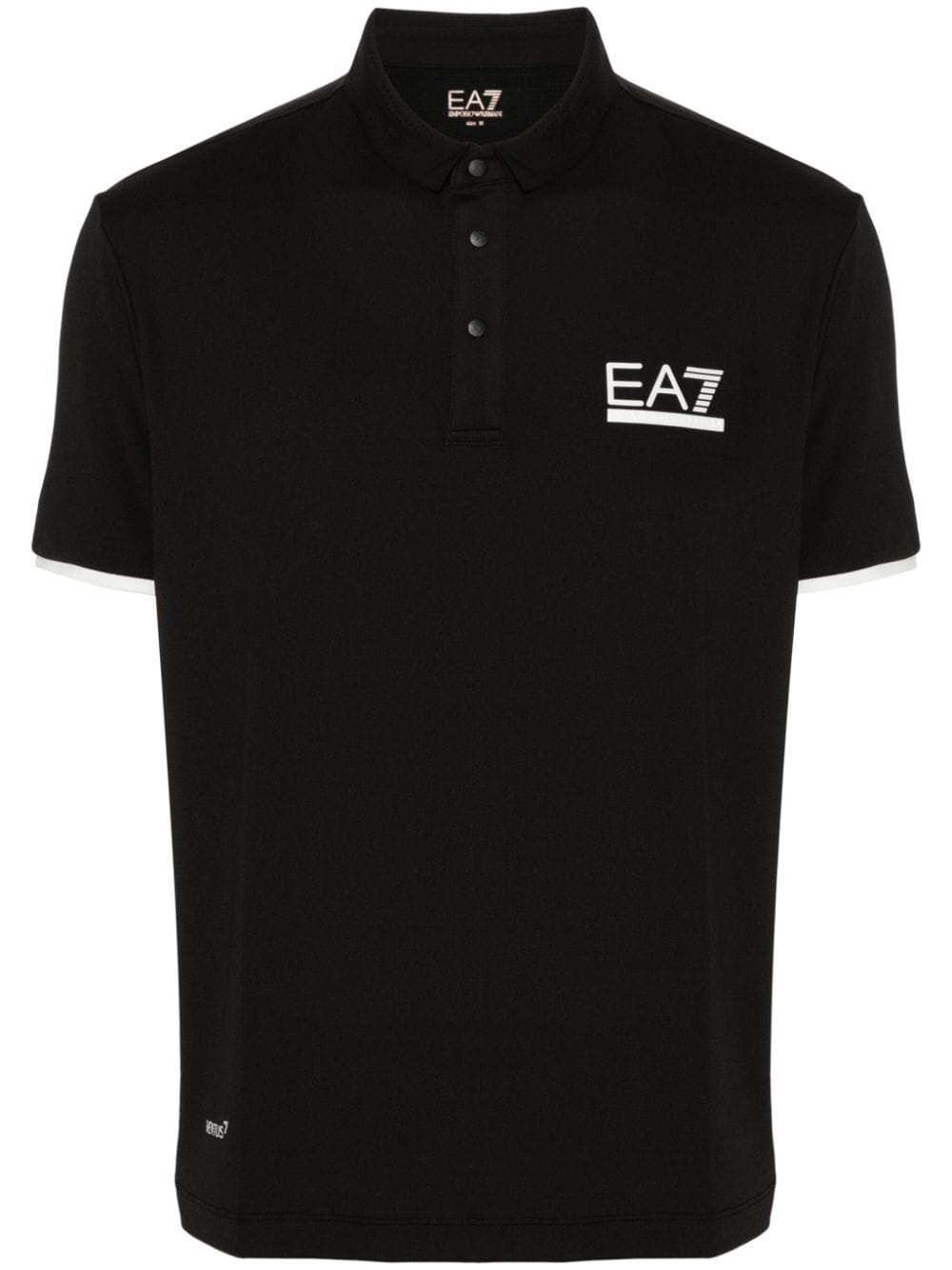 Ea7 T-Shirts And Polos Nero Polyester Elastane