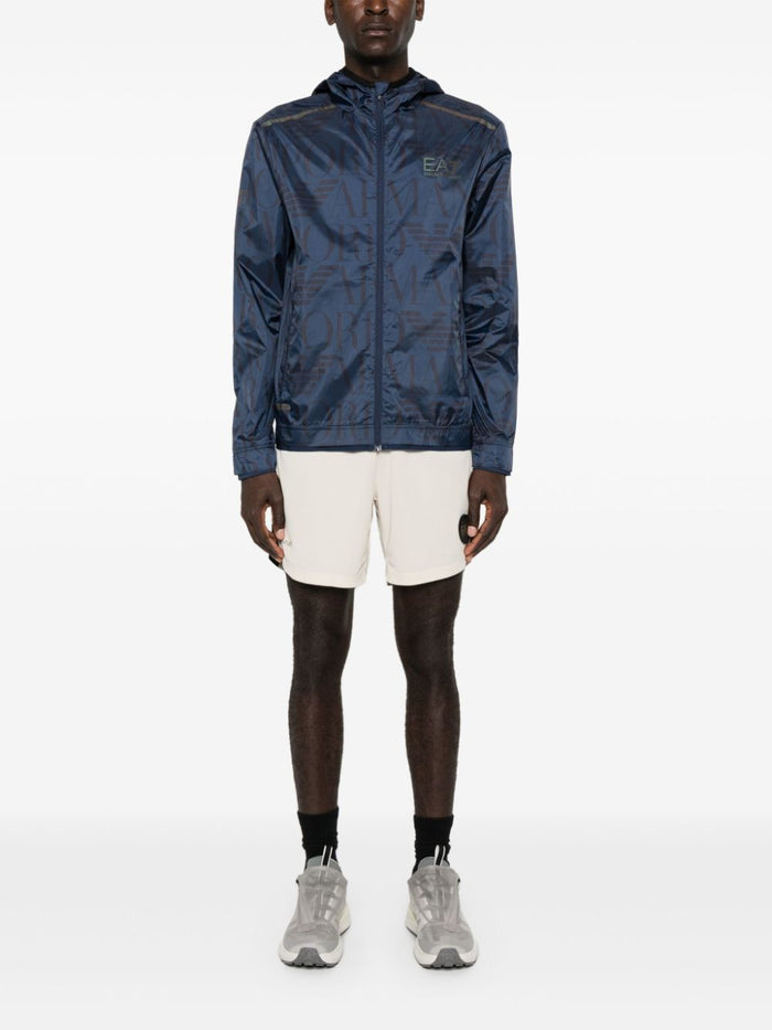 Ea7 Coats Blu Polyester