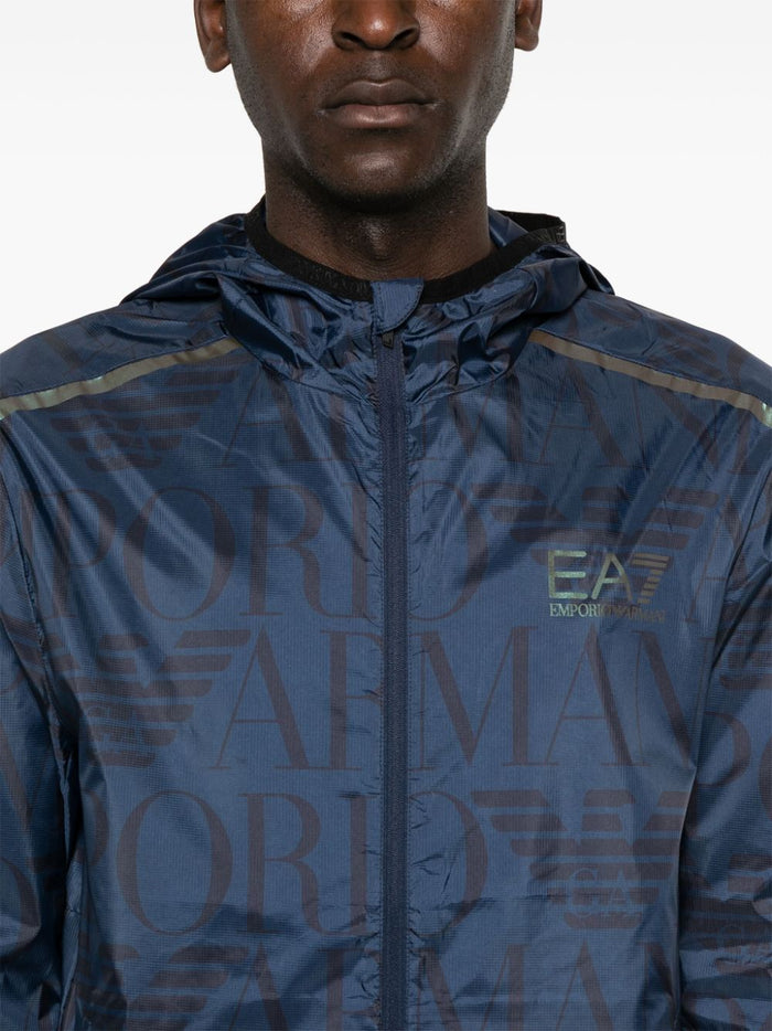 Ea7 Coats Blu Polyester