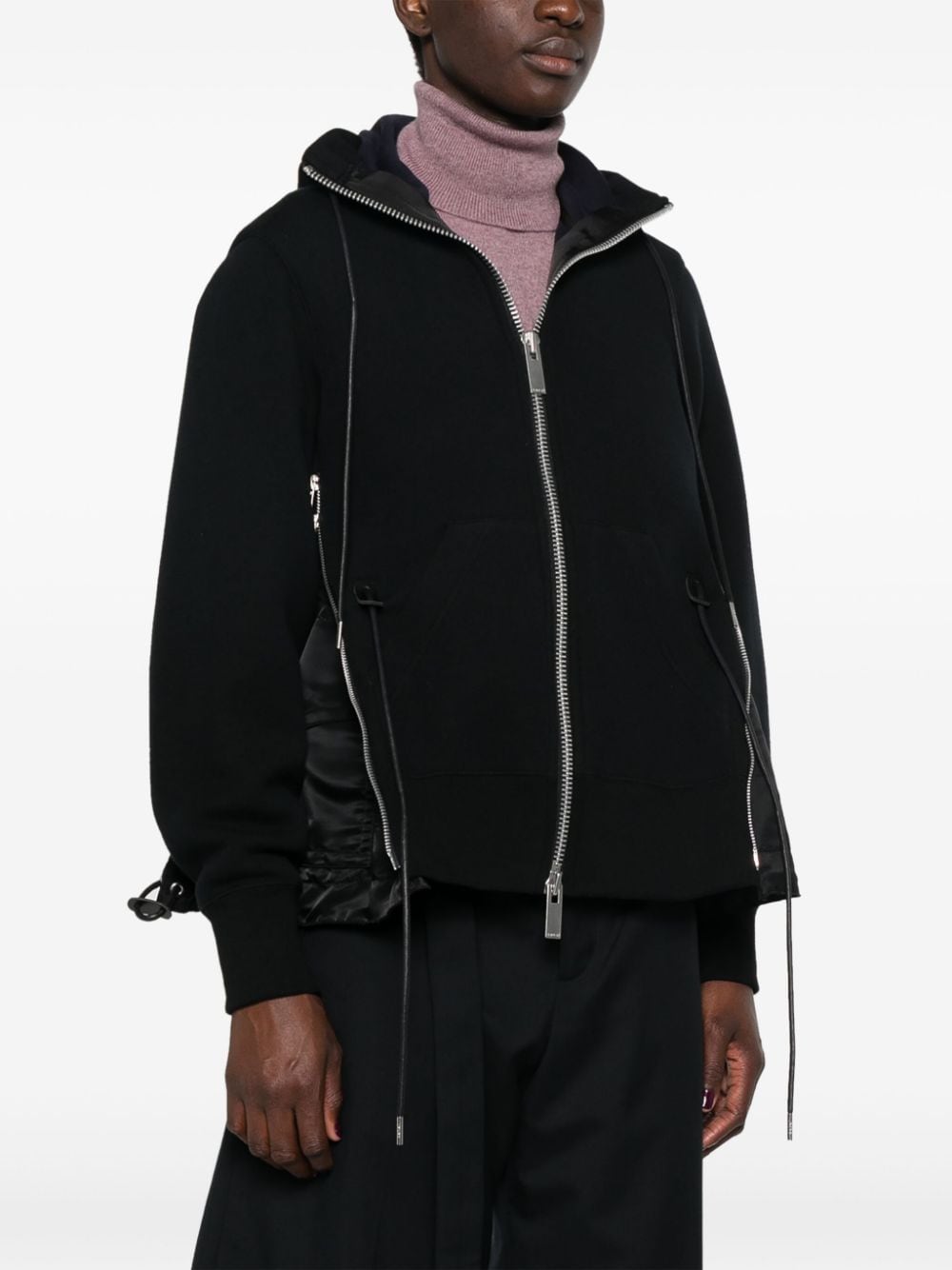 Sacai Sweaters Black Nylon