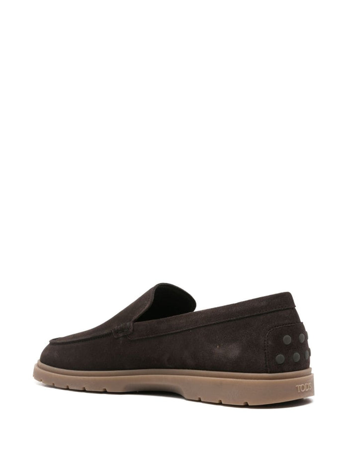 Tods Flat Shoes Grey Furs & Skins->suede100 %