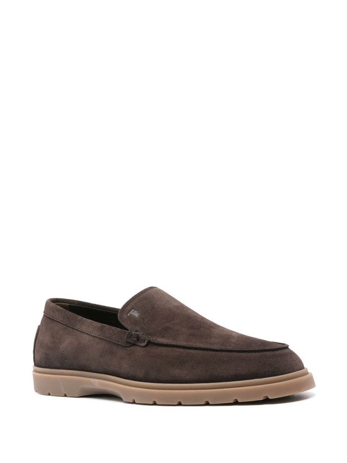 Tods Flat Shoes Grey Furs & Skins->suede100 %