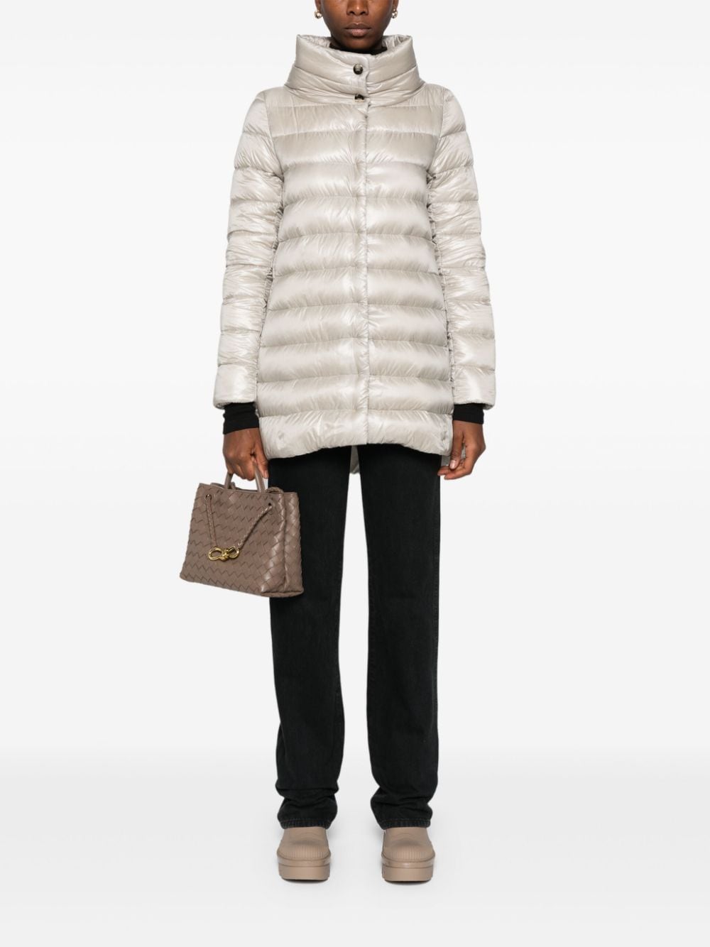 Herno Coats Grey Polyamide