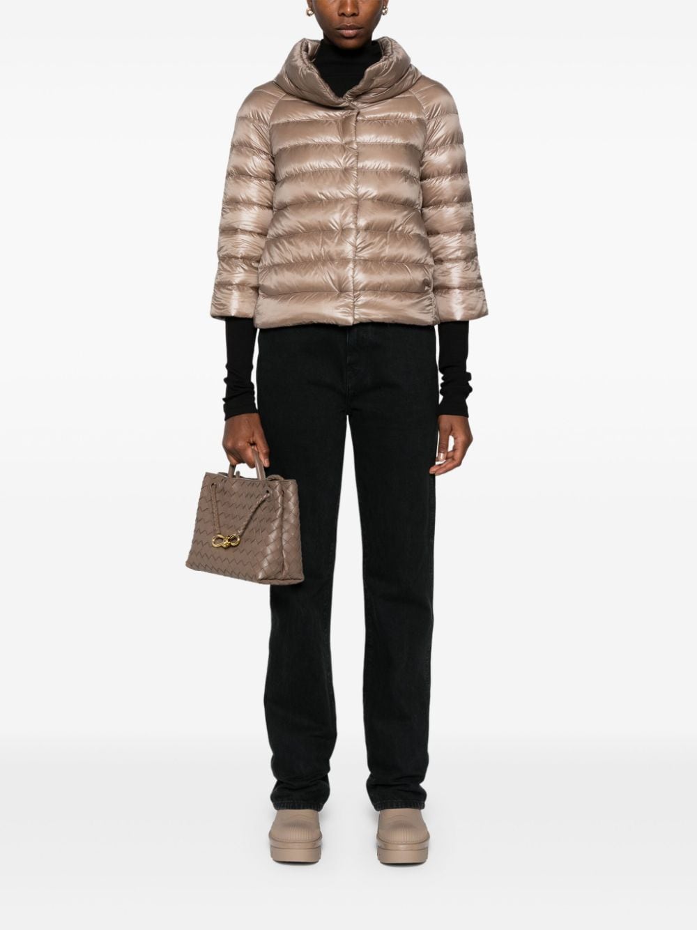 Herno Coats Dove Grey Polyamide